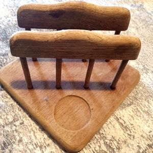 GENUINE TEAK VINTAGE NAPKIN HOLDER Solid TEAK Wood